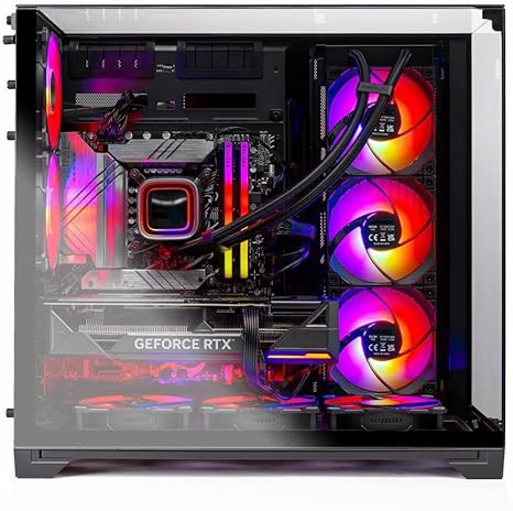 Skytech O11V - Ryzen 7 7700X 4.5 GHz (5.4GHz Turbo Boost) Gaming Desktop, NVIDIA RTX 4070 Super 12GB GDDR6X, 1TB Gen4 SSD, 32GB DDR5 RAM 5600 RGB, 750W Gold PSU, ARGB AIO