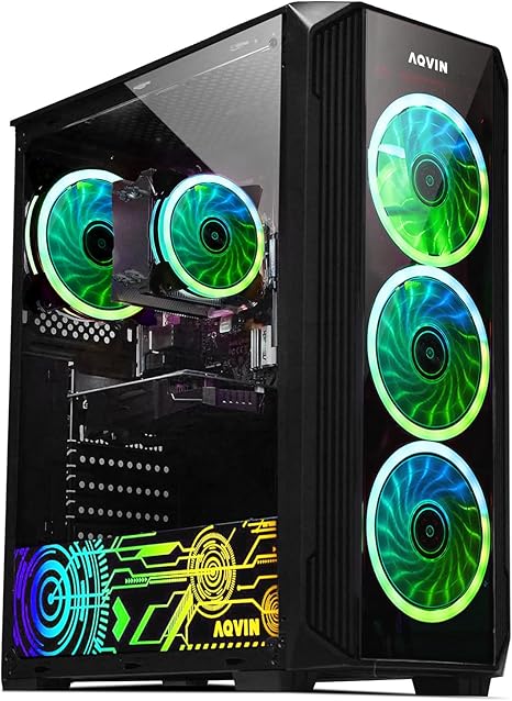 ZForce Gaming Desktop Tower PC - Intel i7 Processor up to 4.00GHz, 32GB DDR4 RAM, 1TB SSD, HDMI, Radeon RX 580 8GB GPU, WiFi, Windows 10 Pro - Black