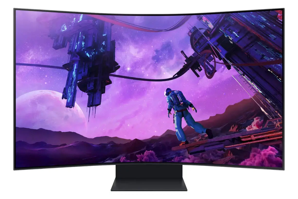 Samsung - Odyssey Ark 55” LED Curved 4K UHD Gaming Monitor - Black